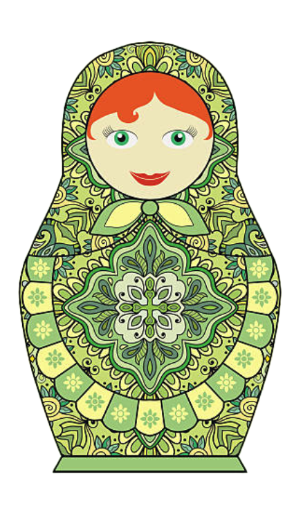 "Tatouage Poupée Russe Verte - Édition Exclusive"