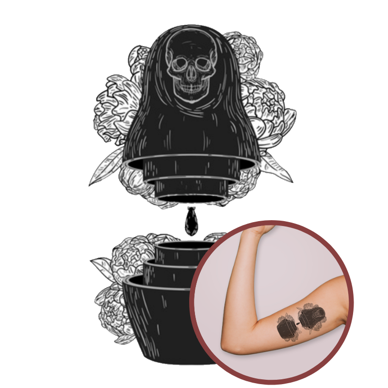 Tatouage "Poupée Russe Skull"
