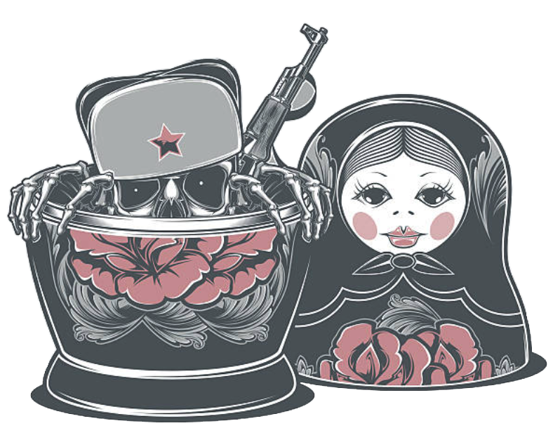 Tatouage Poupée Russe Guerre - Collection exclusive
