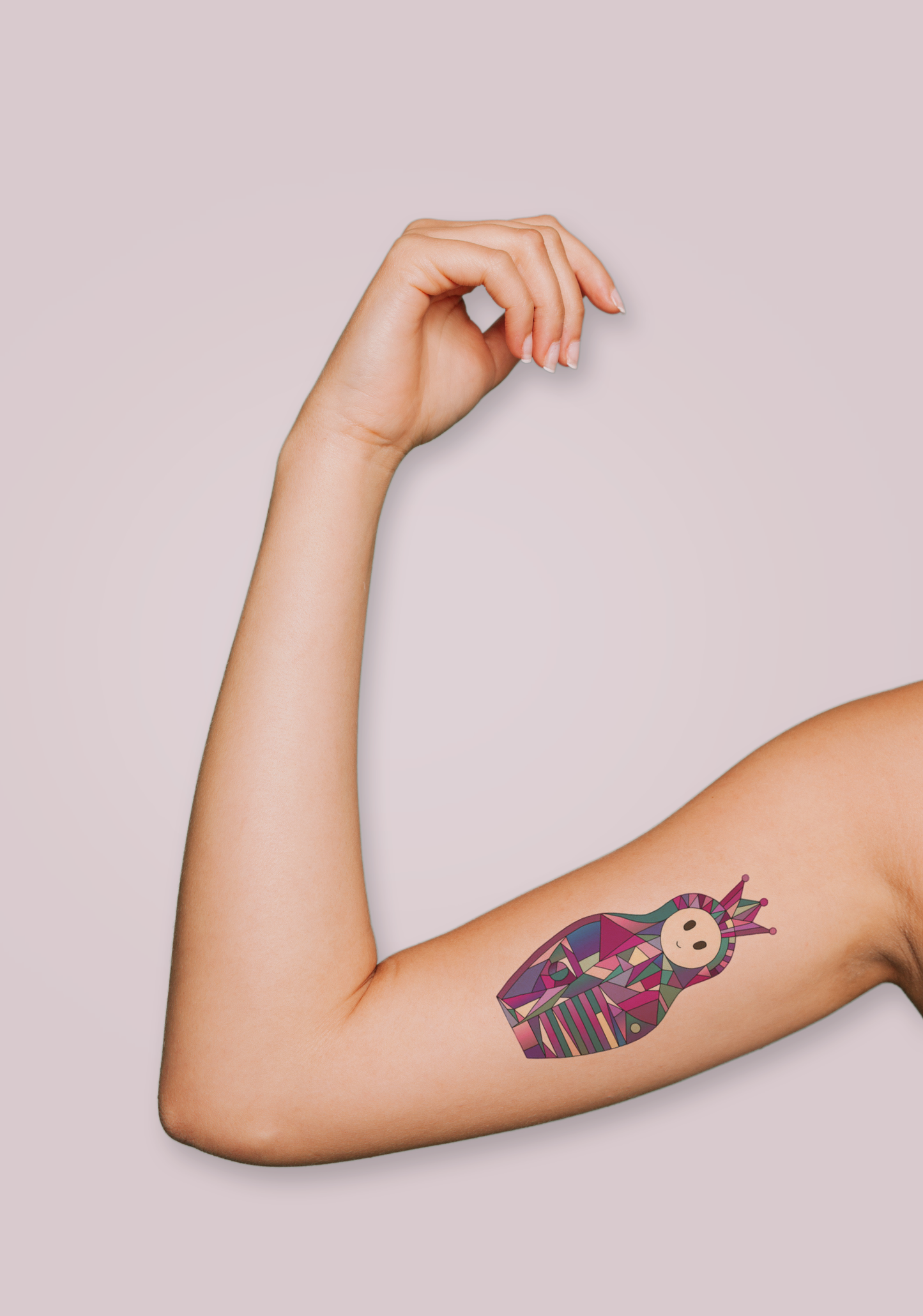 Tatouage Poupée Russe Géométrique - Collection Matryoshka Glam