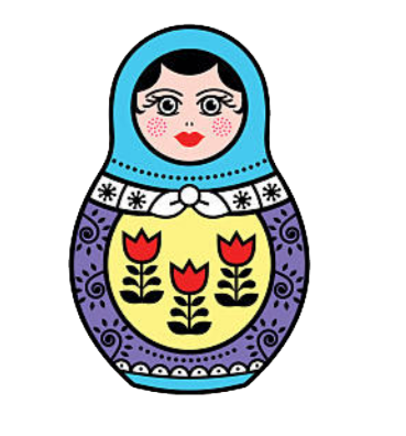 Tatouage Poupée Russe Traditionnelle Bleue - Collection Édition Limitée
