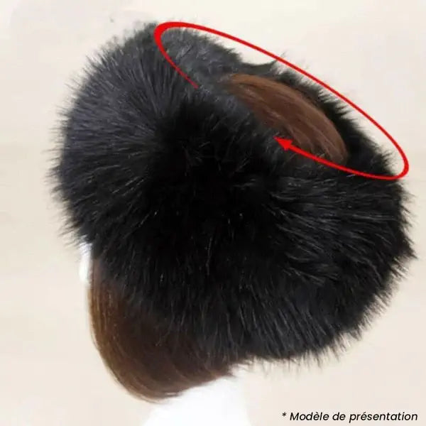 Bandeau Fourrure Blanc Éclatant