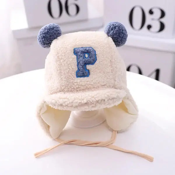 CHAPKA CASQUETTE ENFANT CRÈME ET BLEUE LUXE