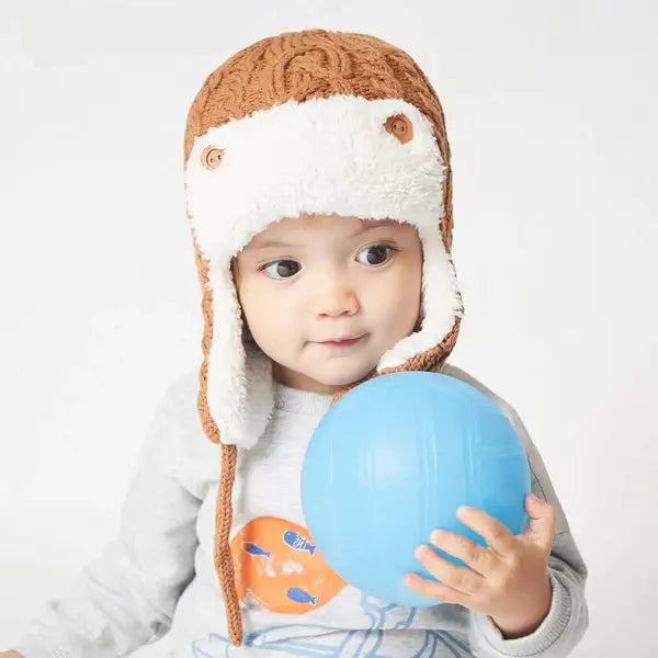 BONNET CHAPKA ENFANT - MARRON CHOCOLAT