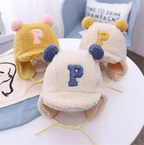 CHAPKA CASQUETTE ENFANT CRÈME ET BLEUE LUXE
