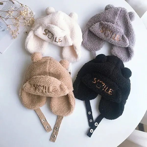 CHAPKA ENFANT GRISE AVEC POMPON