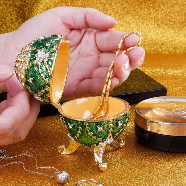Œuf Fabergé Émeraude Royale - Reproduction de Collection