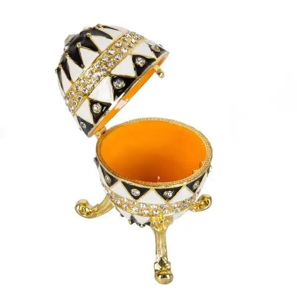 Œuf de Fabergé Élégance Noir - Reproduction de Collection