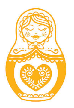 Tatouage Poupée Russe Collection Jaune