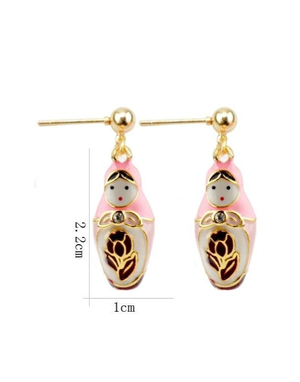 Boucles d'Oreilles Matriochka LAURÈNE - Édition Limitée
