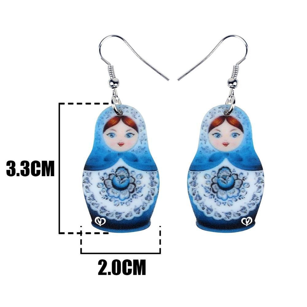Boucles d'Oreilles Matriochka FAUSTINE - Édition Exclusive