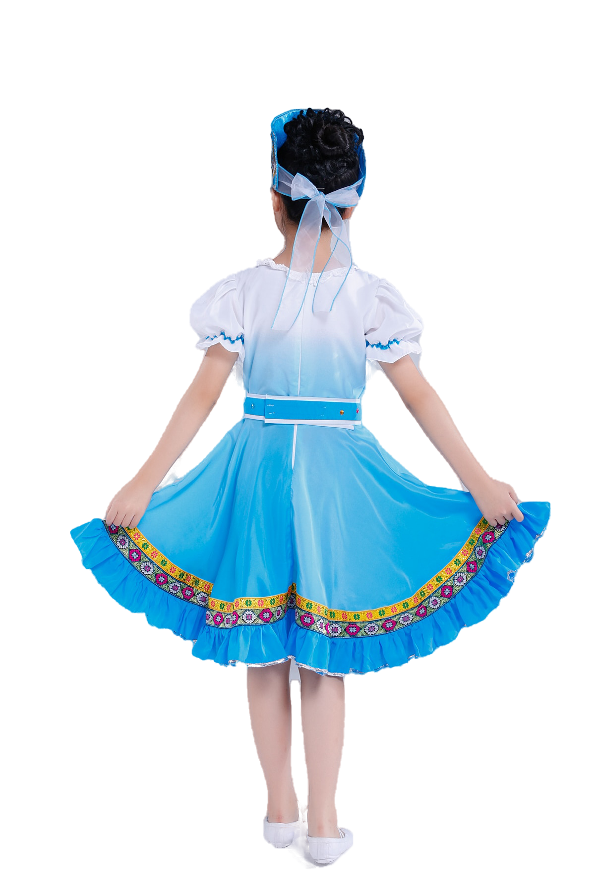 Déguisement Matriochka Bleu Traditionnel pour Fille