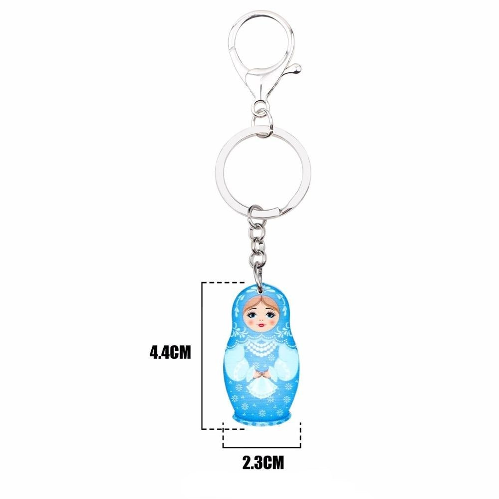 Porte-Clé Poupée Russe Azur