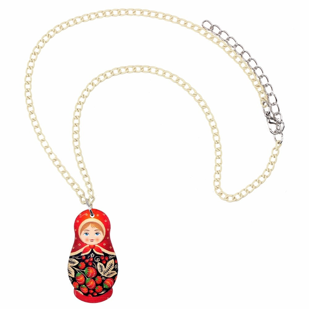 Collier Matriochka INES - Bijoux de style et d'élégance