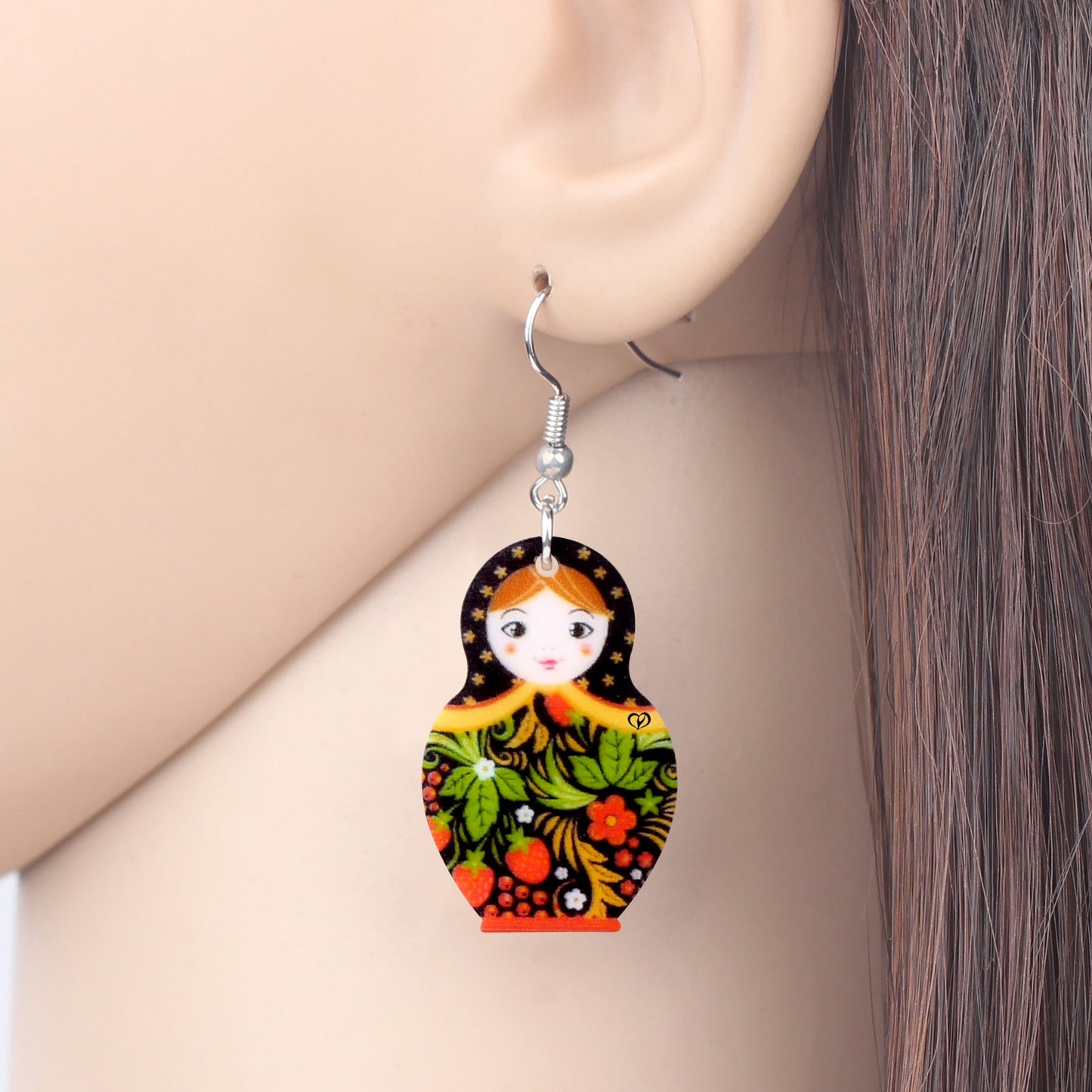 Boucles d'Oreilles Matriochka AMBRE - Collection Exclusive