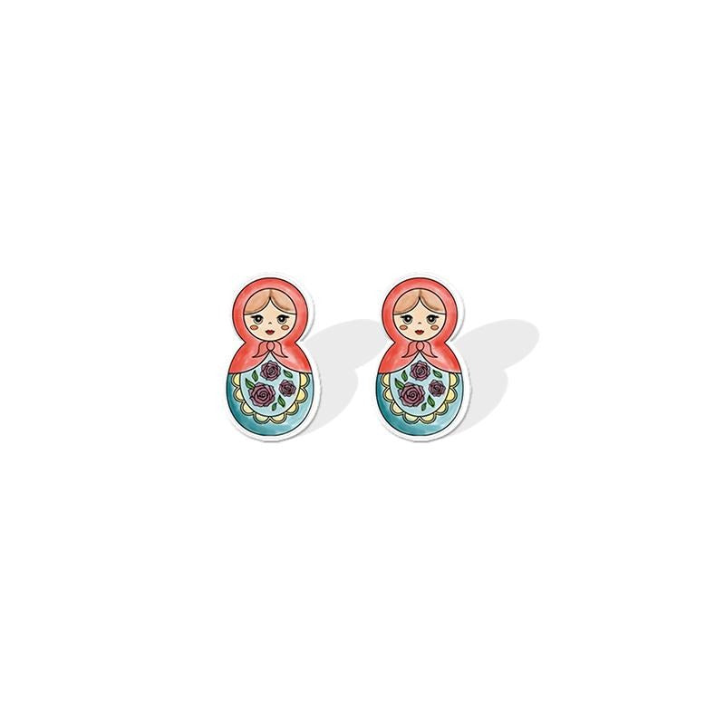 Boucles d'Oreilles Matriochka by JOSETTE