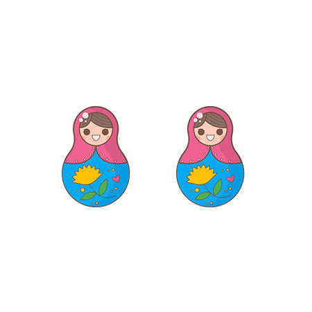 Boucles d'Oreilles Matriochka ESMEE - Collection Exclusive