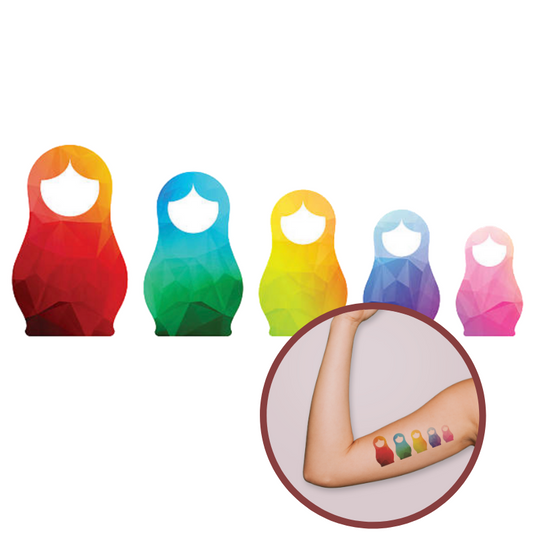 Tatouage Poupée Russe Multicolore - Édition Limitée