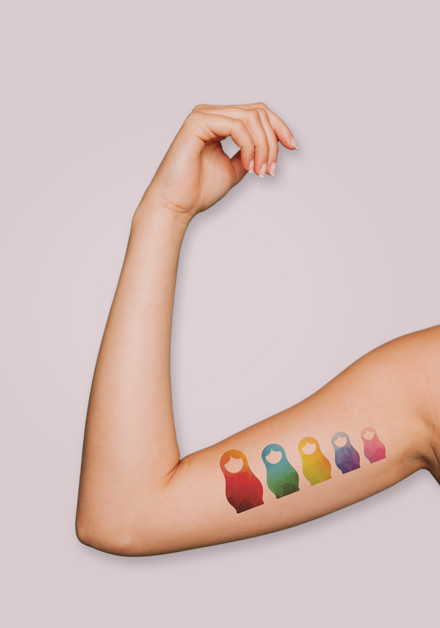Tatouage Poupée Russe Multicolore - Édition Limitée