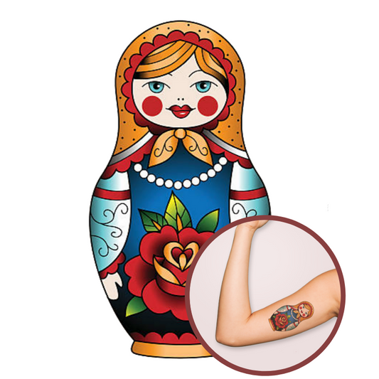 Tatouage Poupée Russe Vintage - Édition Limitée