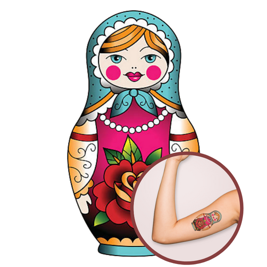 Tatouage Poupée Russe Vintage
