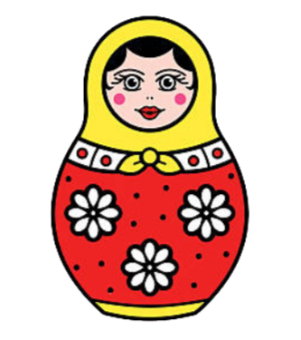 Tatouages Poupée Russe Traditionnelle Bicolore - Collection Matryoshka