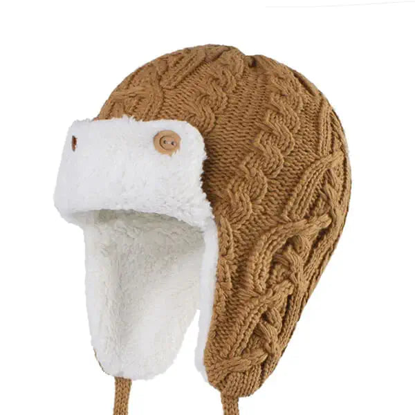 BONNET CHAPKA ENFANT - MARRON CHOCOLAT