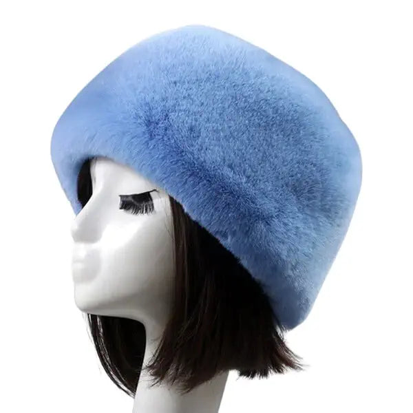 Bonnet Russe pour Femme en Bleu