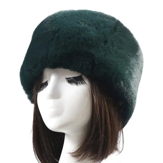 Bonnet russe femme en vert foncé - Élégance traditionnelle