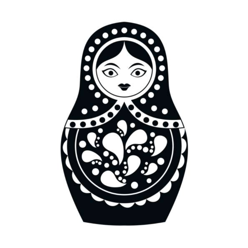 Tatouage Poupée Russe Noir - Studio Russetattoo