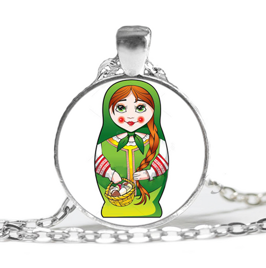 Collier Matriochka en Émeraude