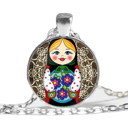 Collier Matriochka Fleurs - Collection Exquise