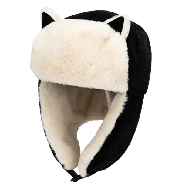 Chapka Femme Noir et Blanc - Élégance Intemporelle