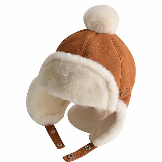 CHAPKA BÉBÉ EN MARRON AVEC FOURRURE