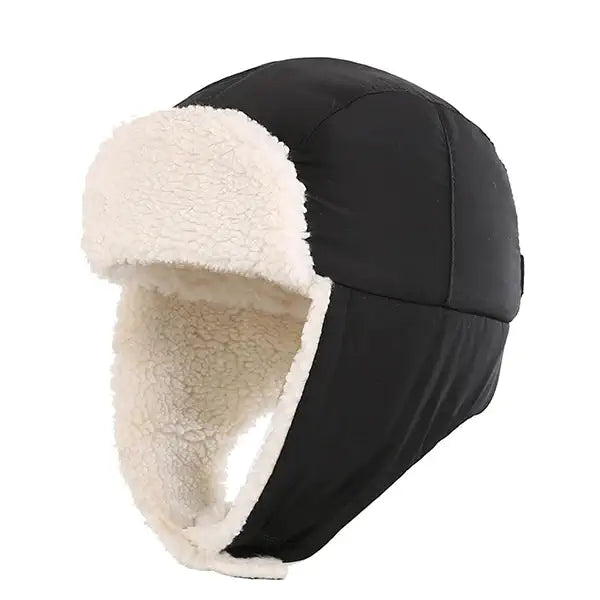 CHAPKA ENFANT NOIRE EN FAUSSE LAINE