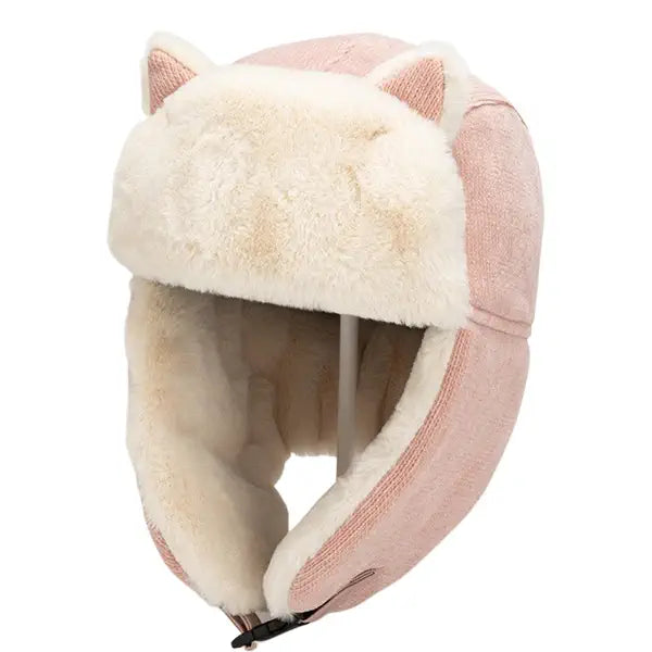 Chapka Femme Rose & Blanche