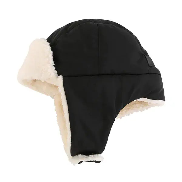 CHAPKA ENFANT NOIRE EN FAUSSE LAINE