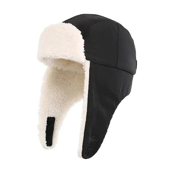 CHAPKA ENFANT NOIRE EN FAUSSE LAINE