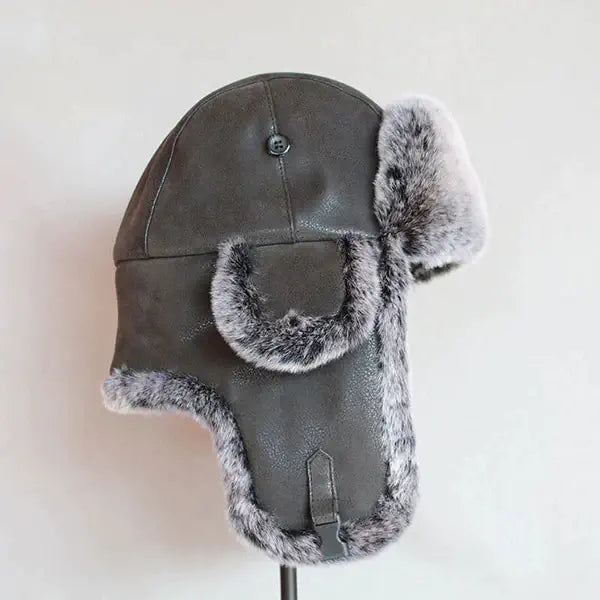 CHAPKA LUXE EN CUIR ET FOURRURE