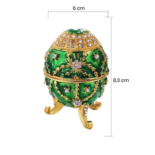 Œuf Fabergé Émeraude Royale - Reproduction de Collection