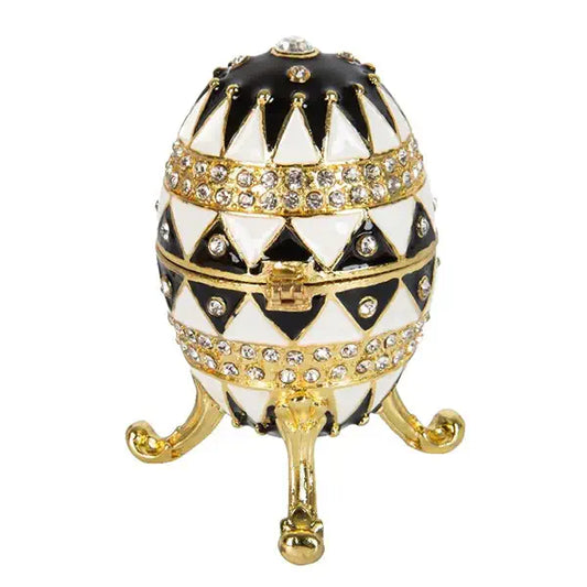 Œuf de Fabergé Élégance Noir - Reproduction de Collection
