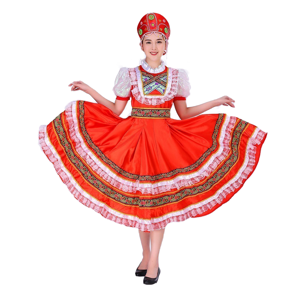 Déguisement Matriochka Traditionnel Rouge Deluxe