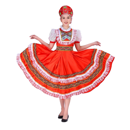 Déguisement Matriochka Traditionnel Rouge Deluxe