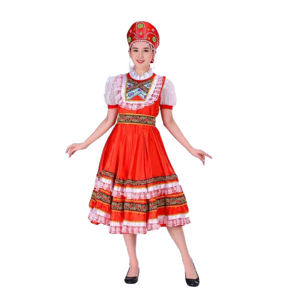 Déguisement Matriochka Traditionnel Rouge Deluxe