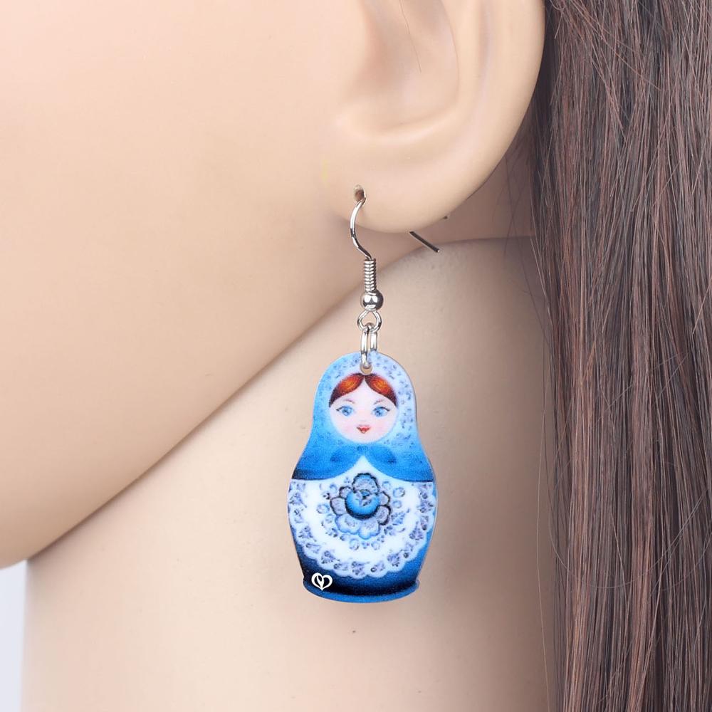Boucles d'Oreilles Matriochka FAUSTINE - Édition Exclusive