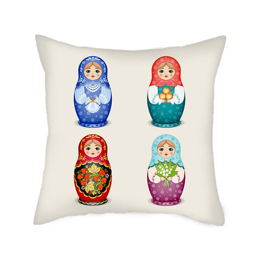 Coussin Matriochka Multicolore - Collection Russe Folklore