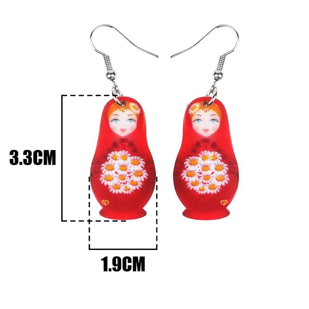 Boucles d'Oreilles Matriochka MONIQUE - Collection Exquise