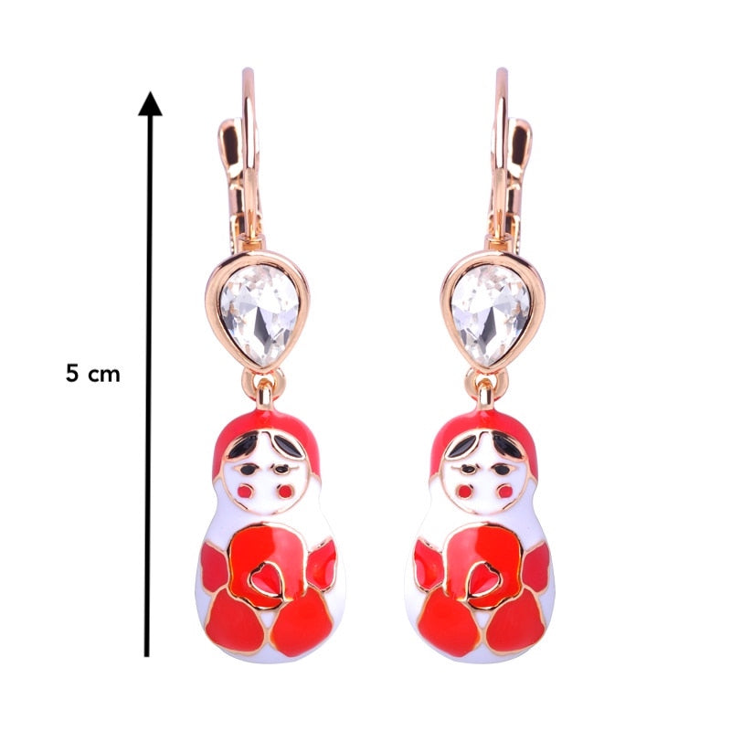 Boucles d'Oreilles Matriochka par JOHANNA