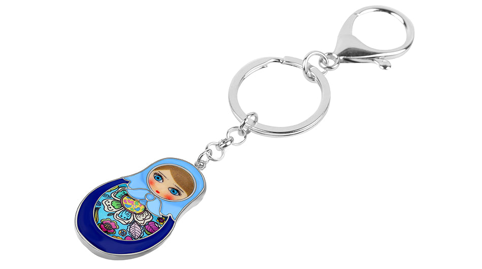 Porte-Clé Poupée Russe Bleu Rêveurs