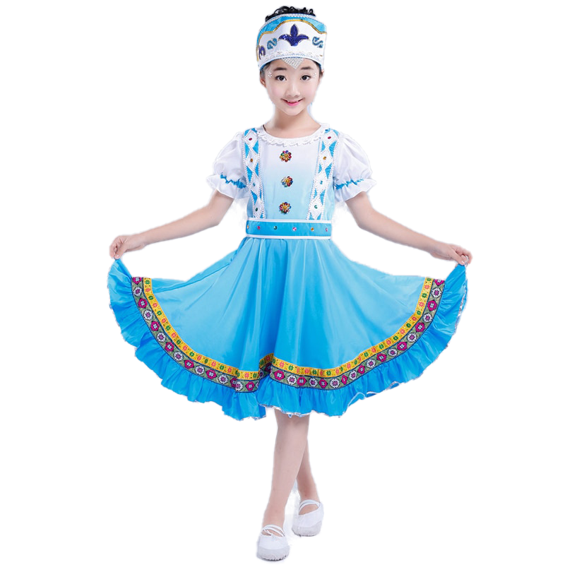 Déguisement Matriochka Bleu Traditionnel pour Fille